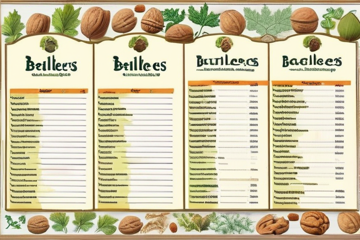 草药本草清单核桃仁生用差异速查